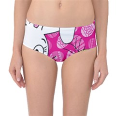 Easter Bunny And Chick  Mid-waist Bikini Bottoms by Valentinaart