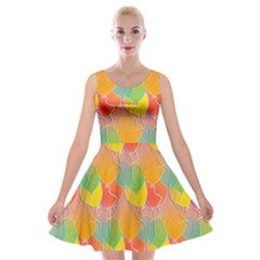 Birthday Balloons Velvet Skater Dress by Nexatart