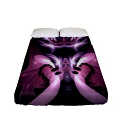Angry Mantis Fractal In Shades Of Purple Fitted Sheet (full/ Double Size) by Nexatart