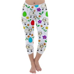 Easter Lamb Capri Winter Leggings  by Valentinaart