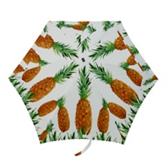 Pineapple Print Polygonal Pattern Mini Folding Umbrellas by Nexatart