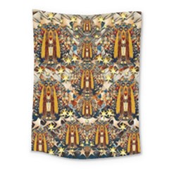 Lady Panda Goes Into The Starry Gothic Night Medium Tapestry by pepitasart