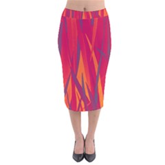 Pattern Velvet Midi Pencil Skirt by Valentinaart