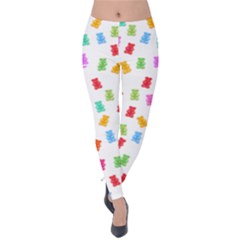 Candy Pattern Velvet Leggings by Valentinaart