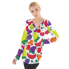 Fruite Watermelon Women s Tie Up Tee by Mariart