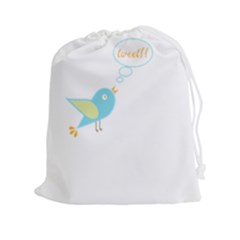 Cute Tweet Drawstring Pouches (xxl) by linceazul