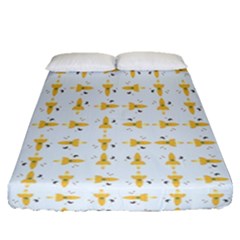 Spaceships Pattern Fitted Sheet (queen Size) by linceazul