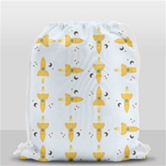 Spaceships Pattern Drawstring Bag (small) by linceazul
