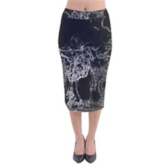 Colors Velvet Midi Pencil Skirt by Valentinaart