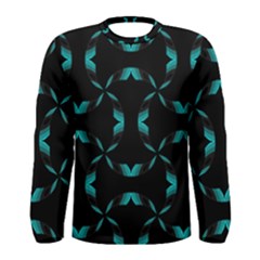 Background Black Blue Polkadot Men s Long Sleeve Tee by Mariart