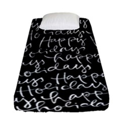 Happy Holidays Fitted Sheet (single Size) by Mariart