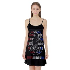 Basketball Never Stops Satin Night Slip by Valentinaart