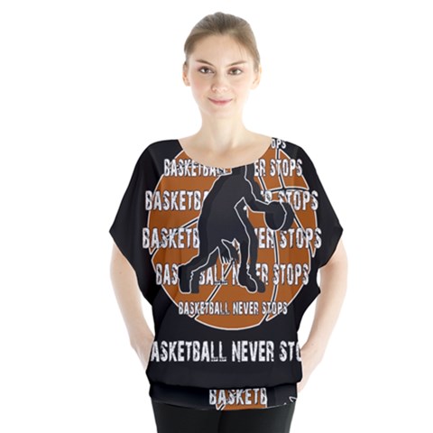 Basketball Never Stops Blouse by Valentinaart