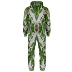 Marijuana Leaf Pattern Hooded Jumpsuit (men)  by getstonedinstyle