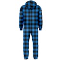 Lumberjack Fabric Pattern Blue Black Hooded Jumpsuit (Men)  View2