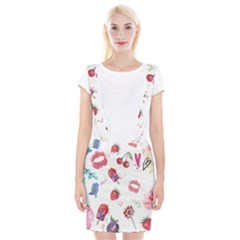 Hand Painted Summer Background  Braces Suspender Skirt by TastefulDesigns
