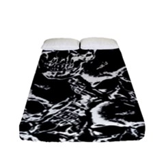 Skulls Pattern Fitted Sheet (full/ Double Size) by ValentinaDesign