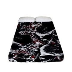 Skulls Pattern Fitted Sheet (full/ Double Size) by ValentinaDesign