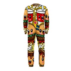 Cute Food Wallpaper Picture Onepiece Jumpsuit (kids) by Nexatart