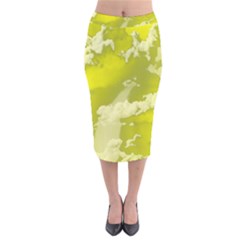 Sky Velvet Midi Pencil Skirt by ValentinaDesign