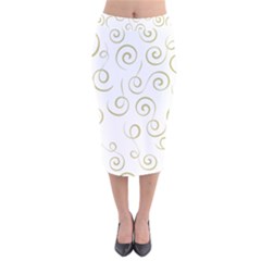 Pattern Velvet Midi Pencil Skirt by ValentinaDesign
