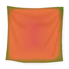 Scarlet Pimpernel Writing Orange Green Square Tapestry (large) by Mariart