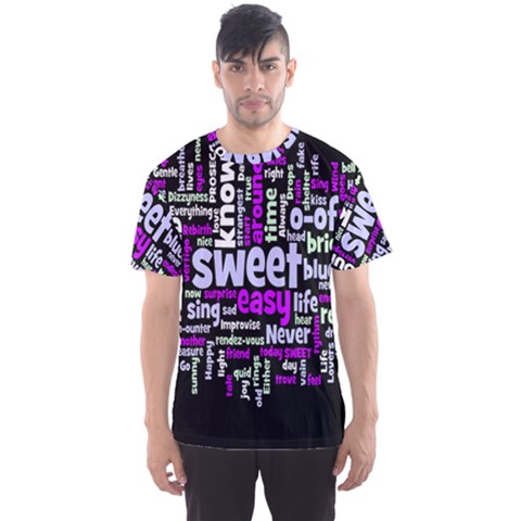 Writing Color Rainbow Sweer Love Men s Sport Mesh Tee by Mariart