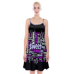 Writing Color Rainbow Sweer Love Spaghetti Strap Velvet Dress by Mariart