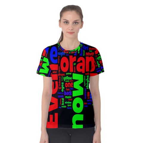 Writing Color Rainbow Women s Cotton Tee by Mariart