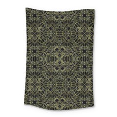 Golden Geo Tribal Pattern Small Tapestry by dflcprints