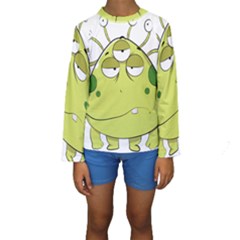 The Most Ugly Alien Ever Kids  Long Sleeve Swimwear by Catifornia