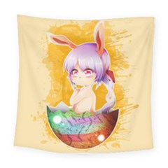 Easter Bunny Furry Square Tapestry (large) by Catifornia