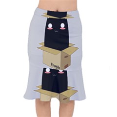 Black Cat In A Box Mermaid Skirt by Catifornia