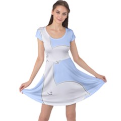Grumpy Persian Cat Llama Cap Sleeve Dresses by Catifornia