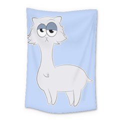 Grumpy Persian Cat Llama Small Tapestry by Catifornia