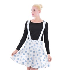 Bubble Balloon Circle Polka Blue Suspender Skater Skirt by Mariart