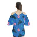 Seamless Triangle Circle Blue Waves Pink Flutter Tees View2
