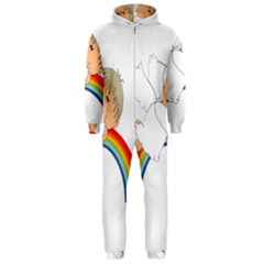 Angel Rainbow Cute Cartoon Angelic Hooded Jumpsuit (men)  by Nexatart
