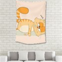 Even Cat Hates Monday Small Tapestry View2