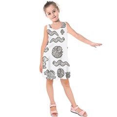 Aztecs Pattern Kids  Sleeveless Dress by Valentinaart