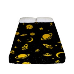 Space Pattern Fitted Sheet (full/ Double Size) by ValentinaDesign