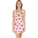 Watercolor Summer Flowers Pattern Sleeveless Bodycon Dress View1