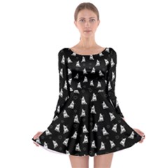 French Bulldog Long Sleeve Skater Dress by Valentinaart