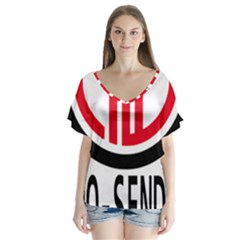 Ono Sendai Logo Flutter Sleeve Top by bullshitdesign