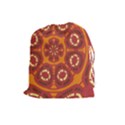 Dark Red Abstract Drawstring Pouches (Large)  View1