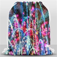 Fireworks Rainbow Drawstring Bag (large) by Mariart