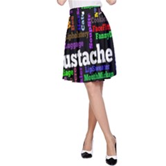 Mustache A-line Skirt by Mariart