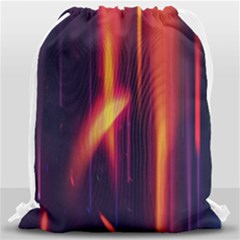 Perfection Graphic Colorful Lines Drawstring Bag (large) by Mariart