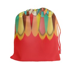 Colors On Red Drawstring Pouches (xxl) by linceazul