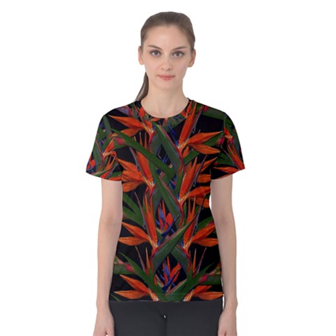 Bird Of Paradise Women s Cotton Tee by Valentinaart